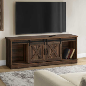 MEUBLE TV - 60"L BRUN 2 PORTES COULISSANTES 350$+TX