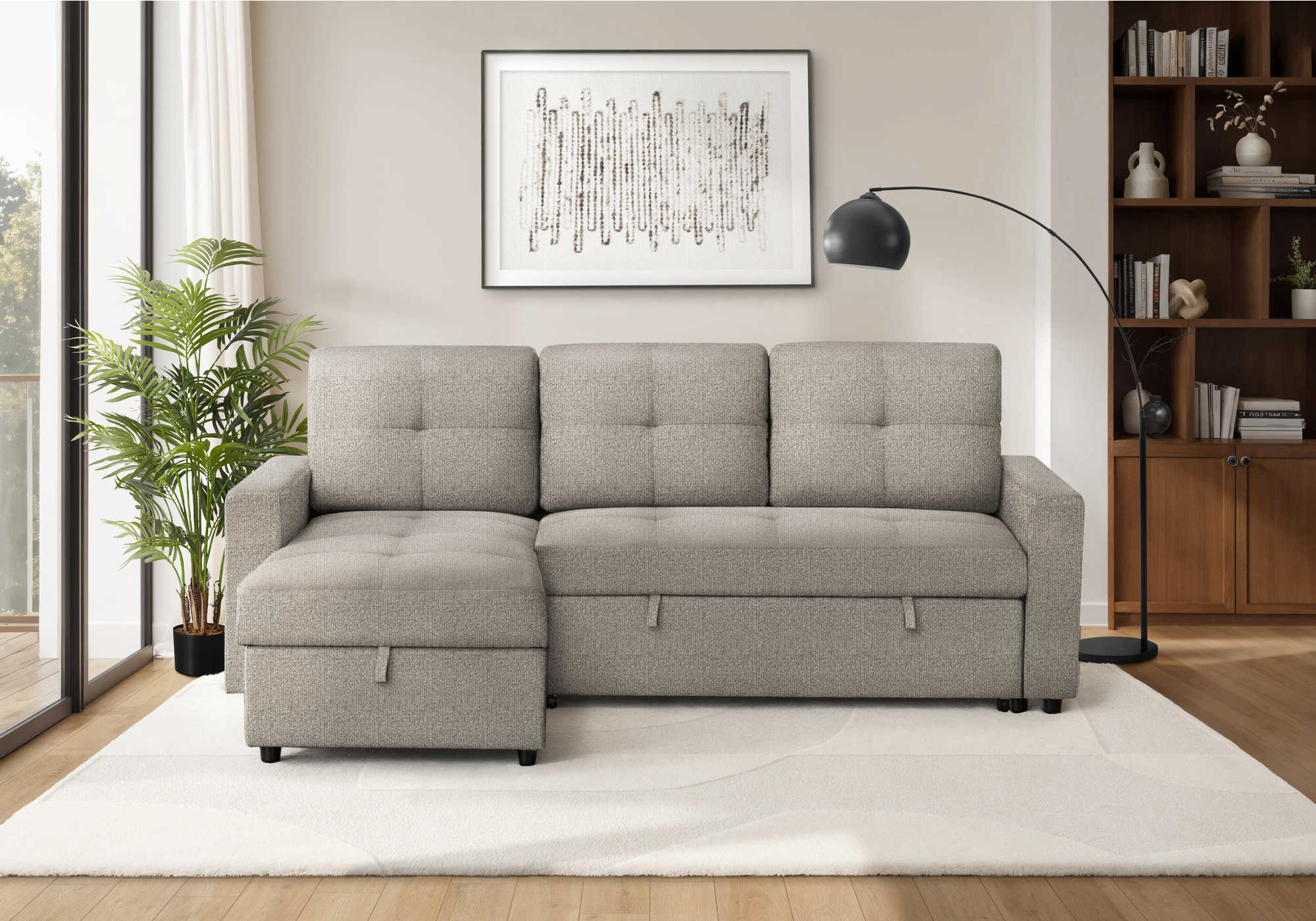 SOFA LIT CONVERTIBLE AVEC RANGEMENT 1150$+TX – Image 3