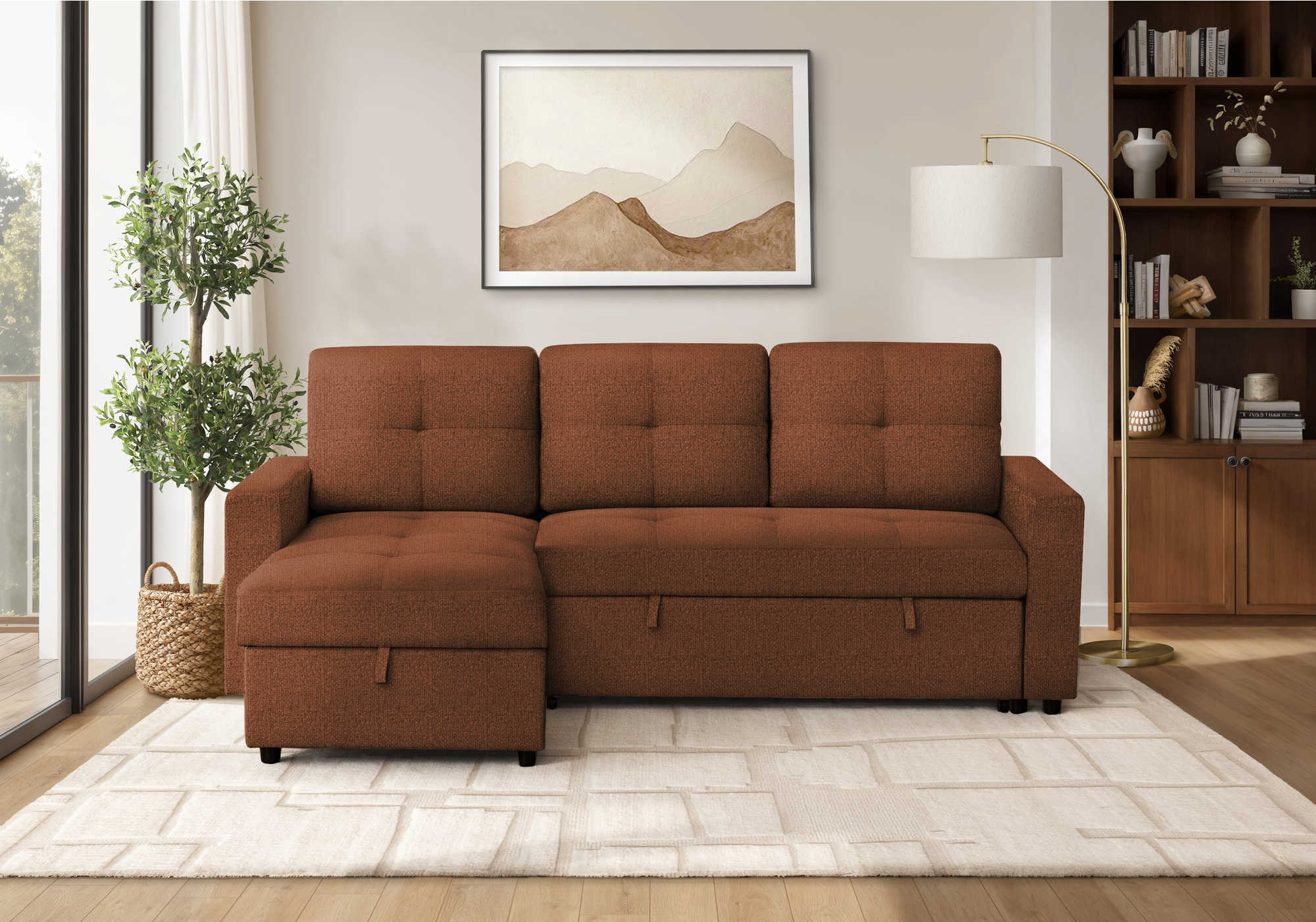 SOFA LIT CONVERTIBLE AVEC RANGEMENT 1150$+TX – Image 4