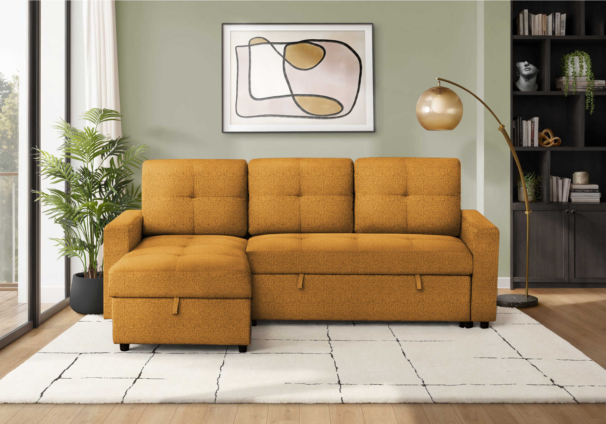 SOFA LIT CONVERTIBLE AVEC RANGEMENT 1150$+TX – Image 2