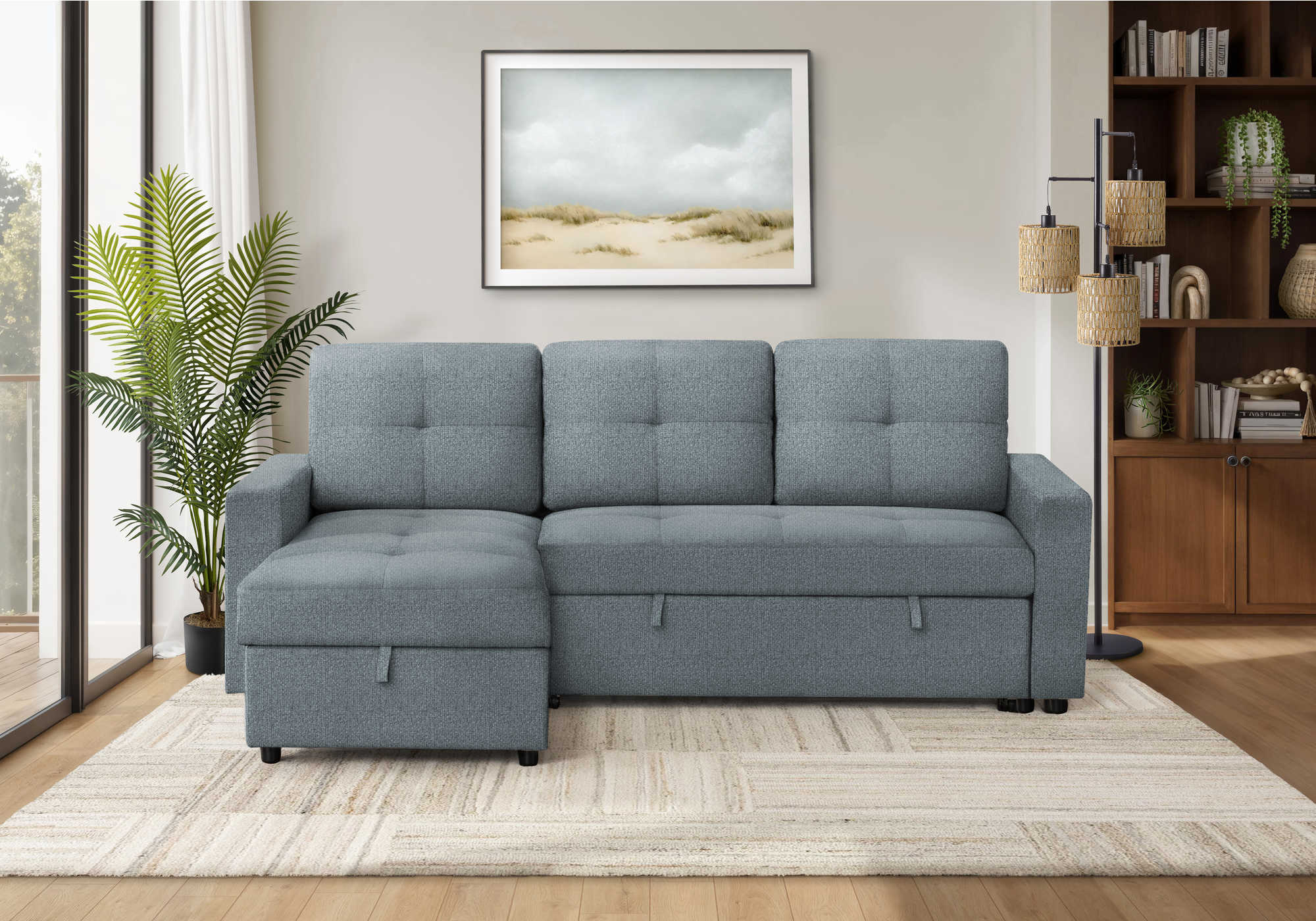 SOFA LIT CONVERTIBLE AVEC RANGEMENT 1150$+TX