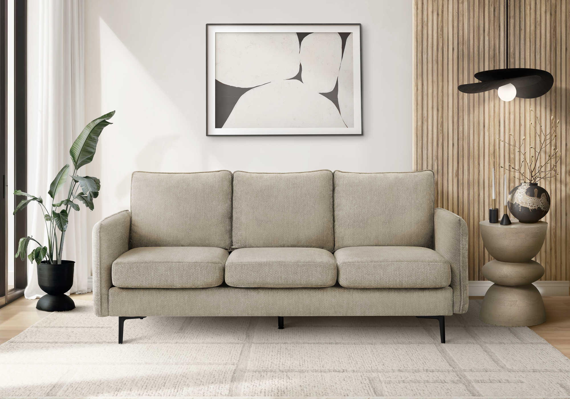 Canapé 3 places au design épuré 650$ +TX – Image 3