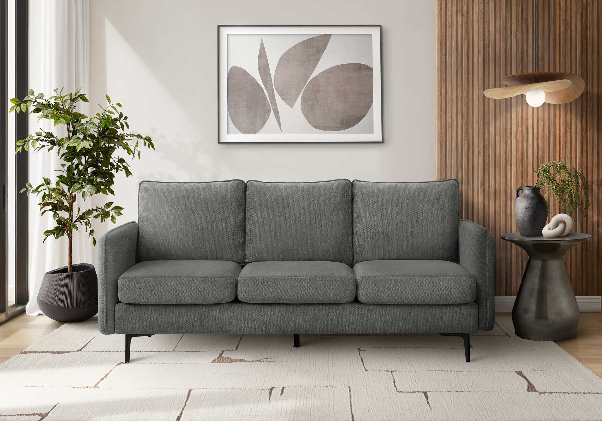 Canapé 3 places au design épuré 650$ +TX – Image 2