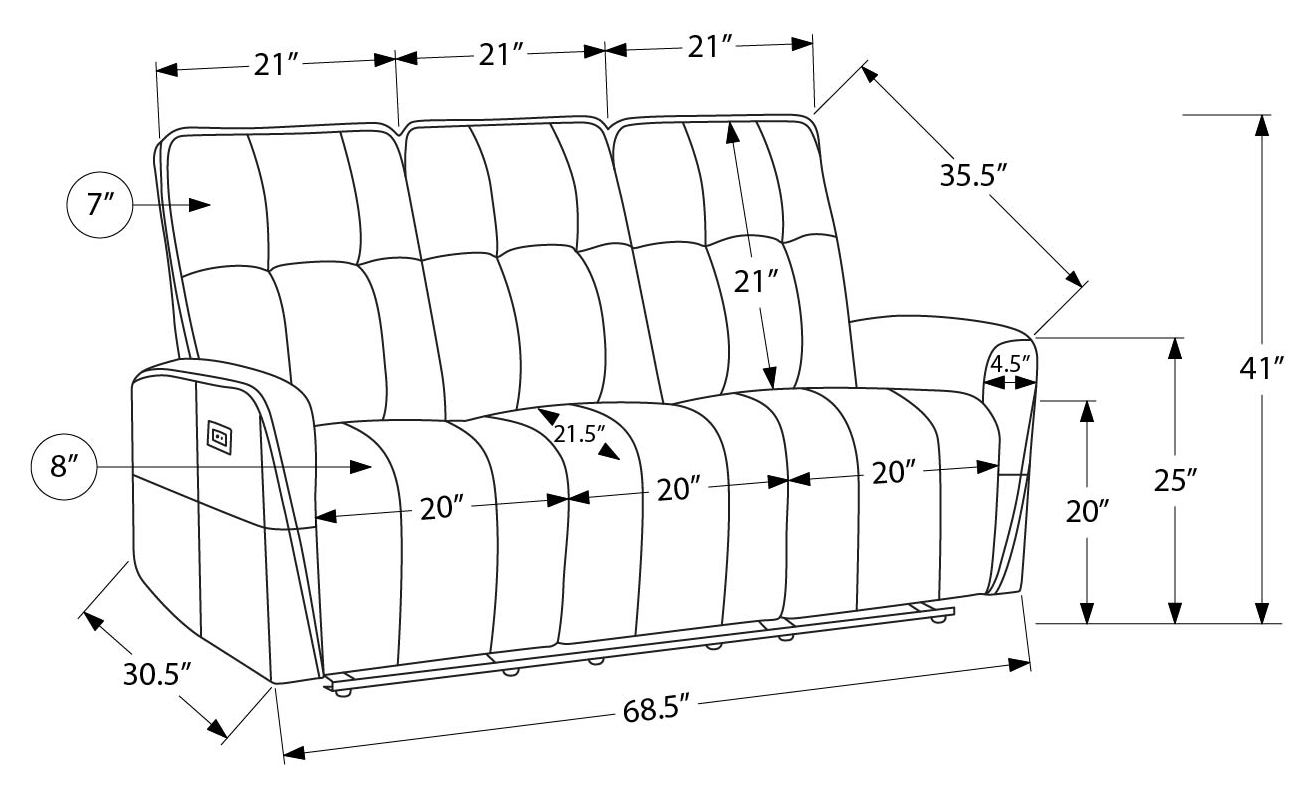 Sofa inclinable MOTORISER avec port USB 2080$ + TX – Image 3