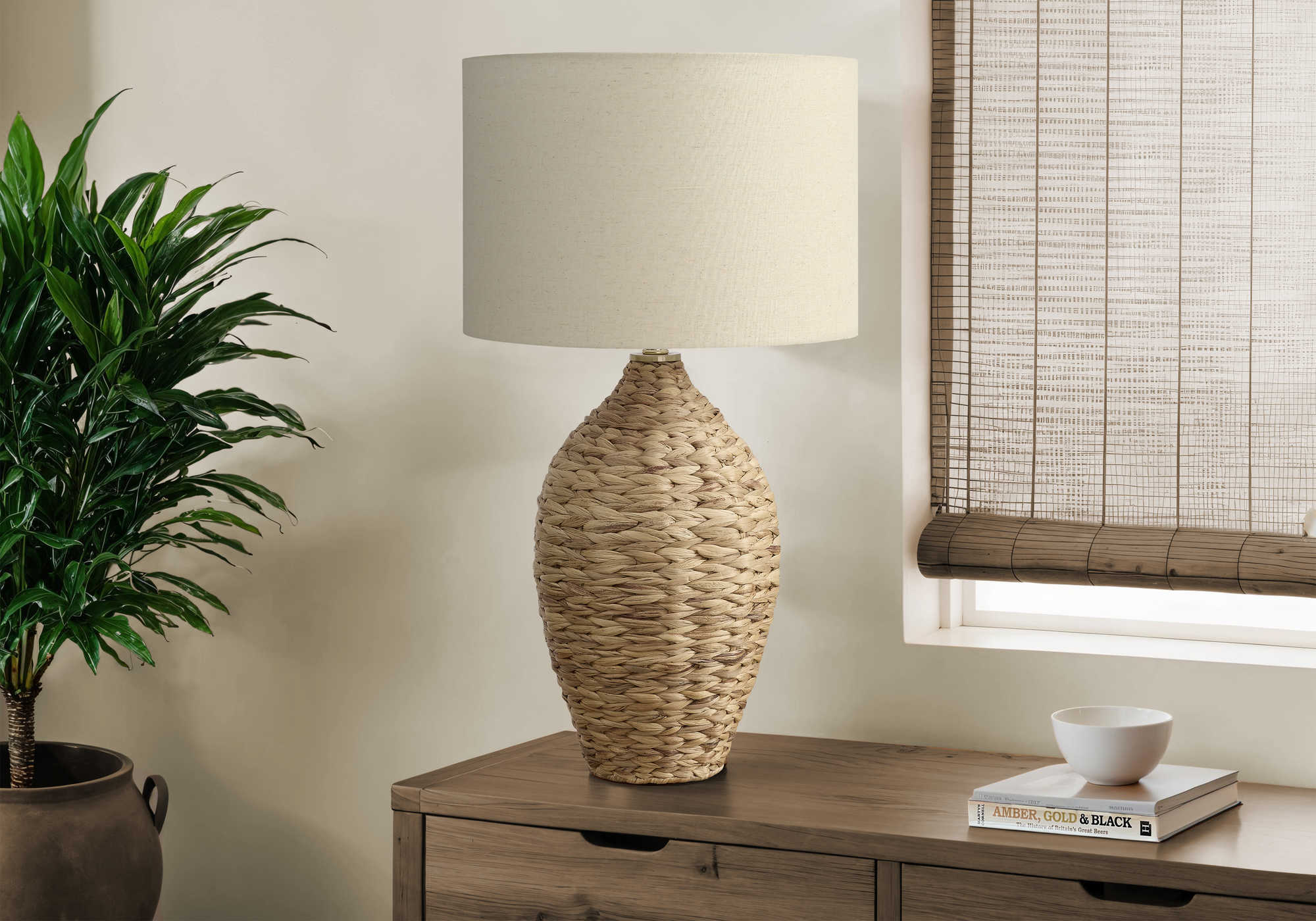 LAMPE DE TABLE NATUREL ROTIN